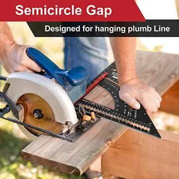 Gohelper 12 inch Carpenter Square Tool Rafter Framing Square Construction Metal Woodworking Measuring Quick Angle Machinist Precise Adjustable Carpentry Square Layout Tool Triangle Ruler