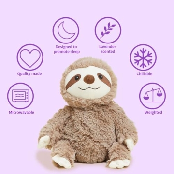 Warmies Microwavable Sloth Plush Heat Therapy Comfort