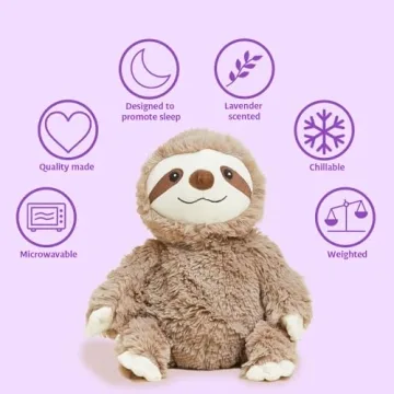 Warmies Microwavable Sloth Plush Heat Therapy Comfort