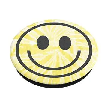 PopSockets Phone Grip with Expanding Kickstand, Tie Dye Smiley