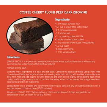 Coffee Flour - J.Glover Mills - 100% All Natural Coffee Flour - Sustainable Vegan Superfood with Antioxidants, Iron, Fiber, Potassium & Protein! - Blend It! Bake it! Love it!