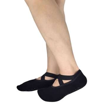 Toes&Feet Yoga Pilates Non Slip Grippy Socks for Women
