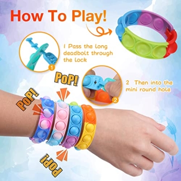 Fidget Bracelet Party Favors for Kids - 24 Pack