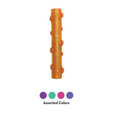 KONG - Squeezz Crackle Stick - Strong Indoor/Outdoor Dog Toy (Assorted Colors) - For Large Dogs