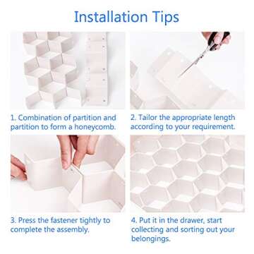Dalanpa Honeycomb Drawer Divider Organizer for Easy Storage