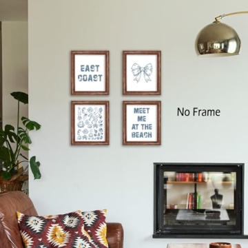 KSDUT Coastal Wall Art Prints Set of 4 Unframed 8x10
