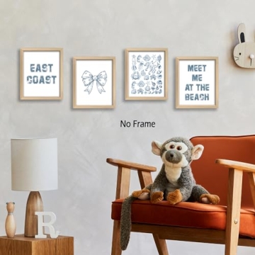 KSDUT Coastal Wall Art Prints Set of 4 Unframed 8x10