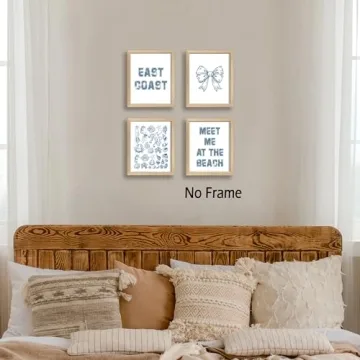 KSDUT Coastal Wall Art Prints Set of 4 Unframed 8x10