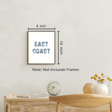 KSDUT Coastal Wall Art Prints Set of 4 Unframed 8x10