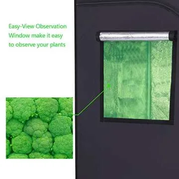 CoolGrows 36"x36"x72" Mylar Hydroponic Grow Tent with Window for Indoor Plant Growing 3'x3'x6'