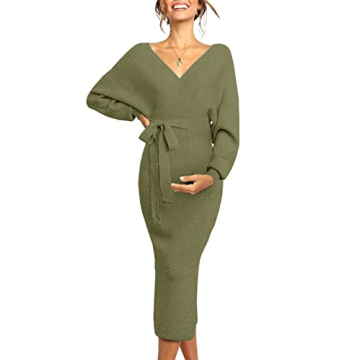 Chang Yun Maternity Nursing Dress Sweater Dress for Women Wedding Guest Dress Baby Shower Maternity ...