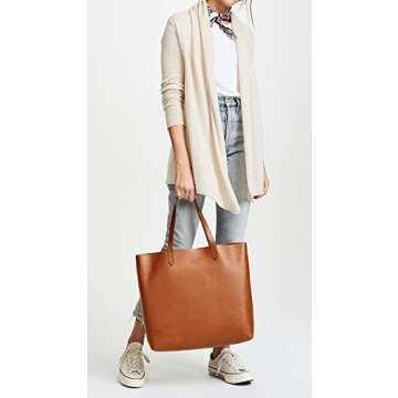 Madewell Women's The Transport Tote, English Saddle, Tan, Brown, One Size