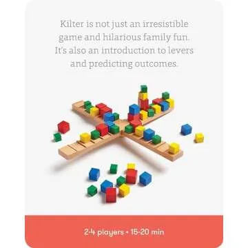 SimplyFun Kilter - The Educational Game of Levers & Motion - Irresistible Game & Hilarious Family Fun with an Introduction to Physics & Predicting Outcomes - Kids Game - 2 to 4 Players - Ages 8 & Up