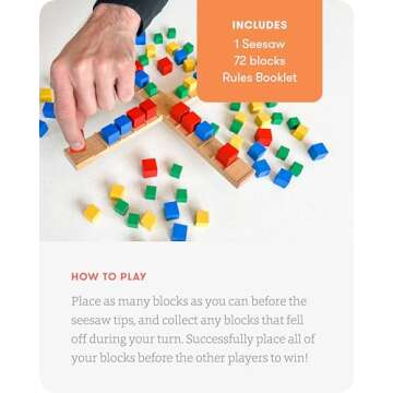 SimplyFun Kilter - The Educational Game of Levers & Motion - Irresistible Game & Hilarious Family Fun with an Introduction to Physics & Predicting Outcomes - Kids Game - 2 to 4 Players - Ages 8 & Up