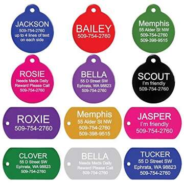 Personalized GoTags Durable Dog and Cat ID Tags