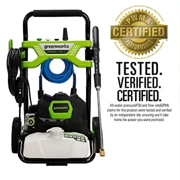 Greenworks 2000 PSI Electric Pressure Washer for Easy Cleaning