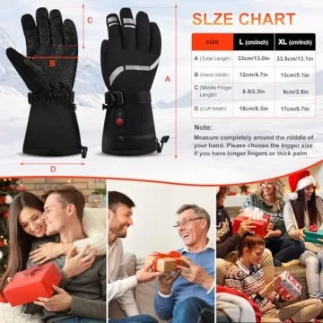 Netraty Heated Gloves for Winter Outdoor Activities