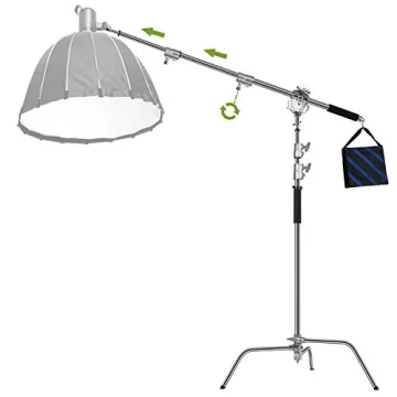 GVM Photography C Stand with Boom Arm - 10ft Adjustable