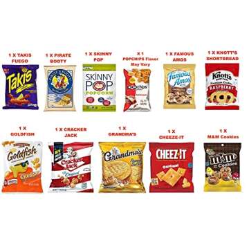 Ultimate Snacks Care Package Comes in Beautiful Gift Box- (40 count) Bulk Variety Sampler, Chips, Co...