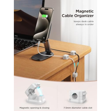 Magnetic Cord Holders for Desk Organization