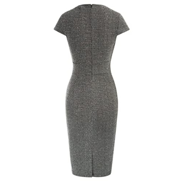Elegant Plaid Pencil Dress for Women at Work