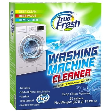 True Fresh Washing Machine Cleaner Tablets, 25 Solid Deep Cleaning Tablet, Finally Clean All Washers...