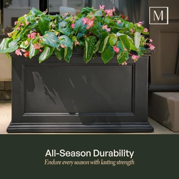 Mayne Fairfield 20in x 36in Self-Watering Rectangle Planter