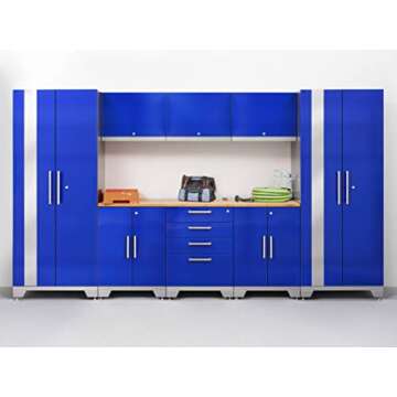 NewAge Performance 2.0 Blue 10 Piece Garage Cabinet Set