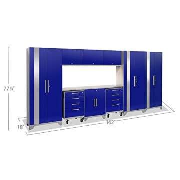 NewAge Performance 2.0 Blue 10 Piece Garage Cabinet Set