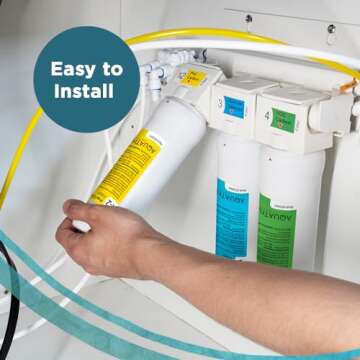 AquaTru - 1 Year Combo Pack - Includes 2 Pre-Filters & 1 Carbon Filter for Reverse Osmosis Water Purifier (for AquaTru Classic, Connect & Under Sink AquaTru Water Purifier Filter)