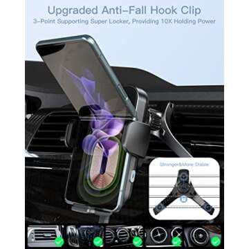 ZEEHOO 15W Adjustable Wireless Car Charger for Fast Charging