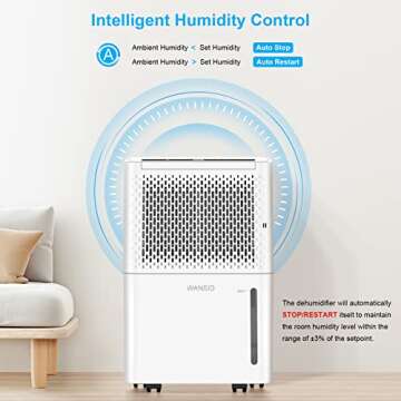 WANSID Dehumidifier with Auto Drain and Smart Control