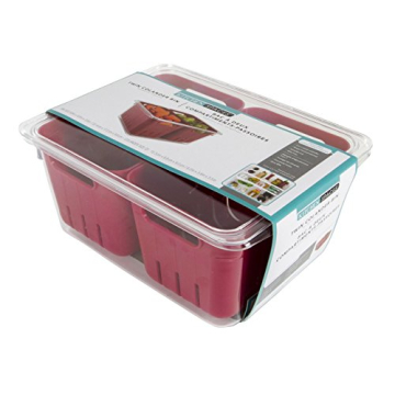 Kitchen Spaces Twin Colander Bin: Stackable, BPA-Free Food Storage for Fridge & Pantry