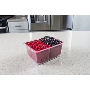 Stackable BPA-Free Twin Colander Bin for Fresh Produce Storage