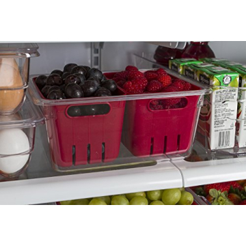 Stackable BPA-Free Twin Colander Bin for Fresh Produce Storage