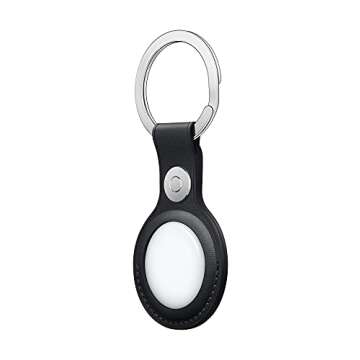 Apple AirTag Leather Key Ring - Midnight
