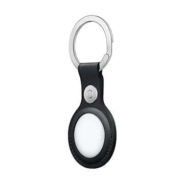 Apple AirTag Leather Key Ring - Midnight