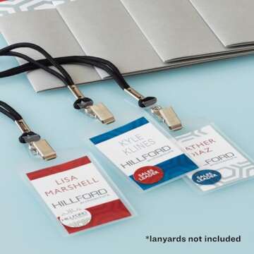 Avery 4" x 3" Heavy Duty Badge Holders - Pack of 25