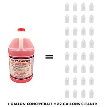 Glissen Chemical - 300048 Nu-Foamicide EPA Registered 1-Gal All Purpose Cleaner Concentrate, Industrial Commercial Grade (Packaging may vary)
