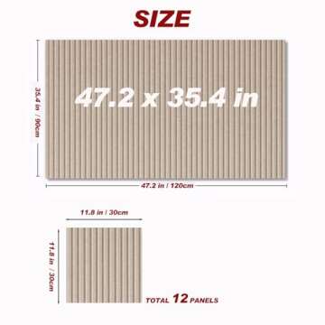 Large Felt Wall Tiles Cork Boards for Office, 47"x35" Felt Bulletin Board Tiles Pin Board for Walls ...