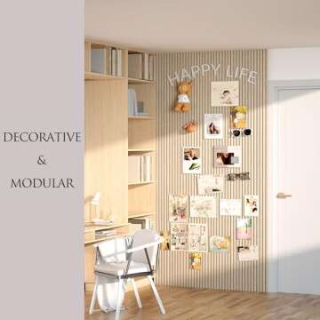 Large Felt Wall Tiles Cork Boards for Office, 47"x35" Felt Bulletin Board Tiles Pin Board for Walls Home Decor, Noise Reduction Felt Boards, Felt Tiles Panels for Photos Memos, 12-Pack, Dark Camel