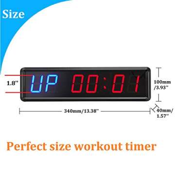 LED Interval Timer - Versatile Countdown Stopwatch for Workouts