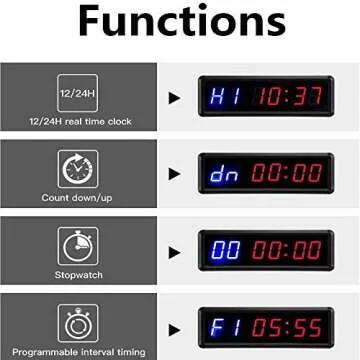 LED Interval Timer - Versatile Countdown Stopwatch for Workouts