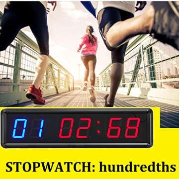 LED Interval Timer - Versatile Countdown Stopwatch for Workouts