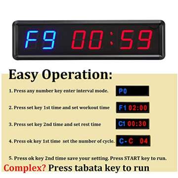 LED Interval Timer - Versatile Countdown Stopwatch for Workouts