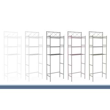 J&V TEXTILES 3-Shelf Bathroom Organizer Over The Toilet, Bathroom Spacesaver (Oil Rub Bronze)