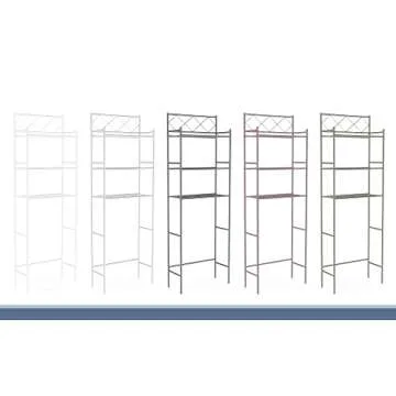 J&V TEXTILES 3-Shelf Bathroom Organizer Over The Toilet, Bathroom Spacesaver (Oil Rub Bronze)