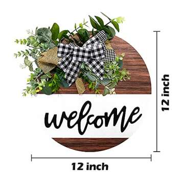 Welcome Sign for Farmhouse Decor, Rustic Hanging Decor