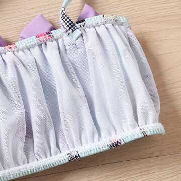 Aalizzwell Baby Girls Bikini Set Infant Bathing Suit Swimwear Swimsuit Swimming Beach Wear with Hat Ice Cream 3 0-6 Months