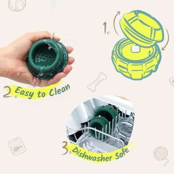 SUETPRYE Dog Toy, Treat Dispensing Dog Toys, Dog Enrichment Toys to Keep Them Busy, Interactive Dog Toys Mentally Stimulating, Dog Puzzle Toy, Suitable for 20-70 lbs Over 4 Month Dogs (Green)